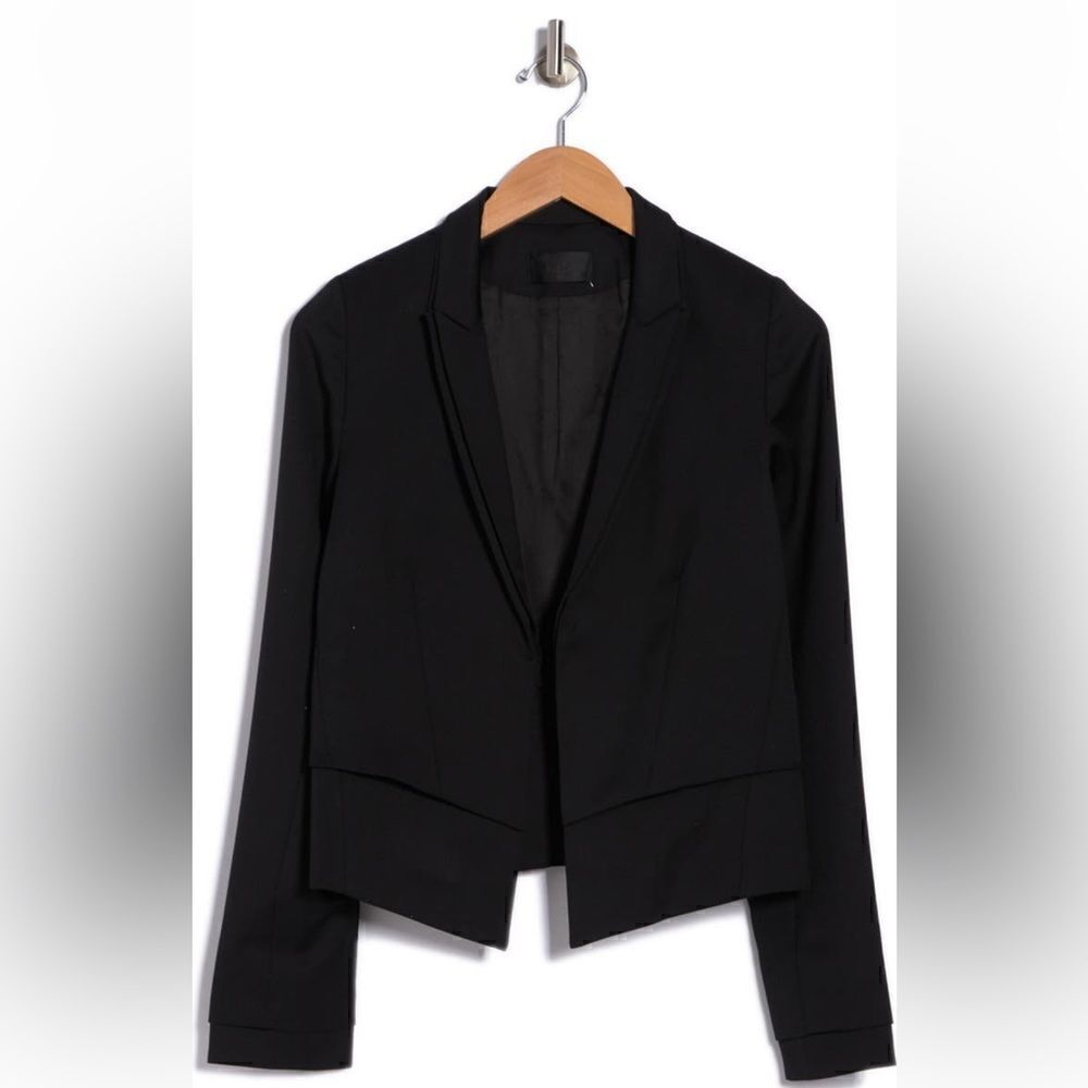 Rta Stella Women’s Double Layer 100% Virgin Wool Blazer In Black Sz Small, Nwt
